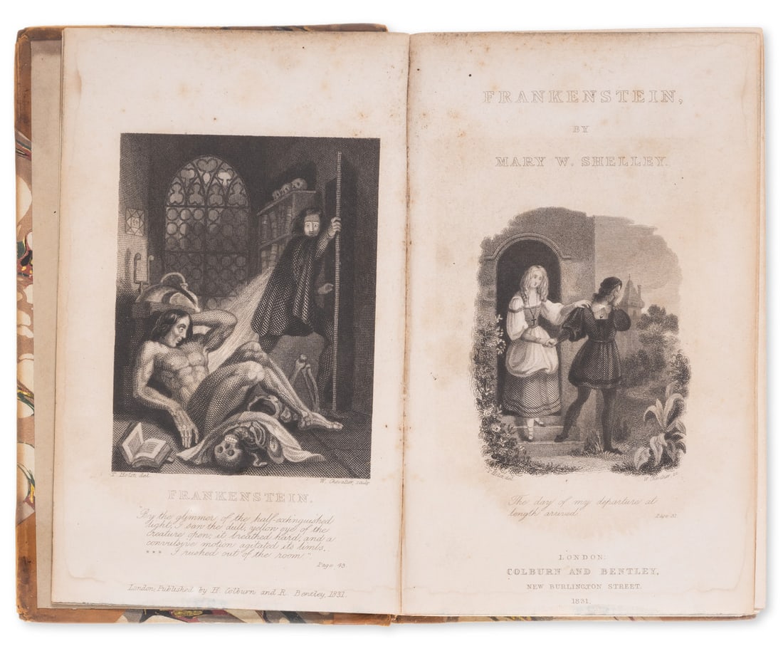 Shelley (Mary Wollstonecraft) Frankenstein: or, The Modern Prometheus, third edition, Henry Colburn: Shelley (Mary Wollstonecraft) Frankenstein: or, The Modern Prometheus, third edition, part of vol. 9 of Bentley's Standard Novels series, engraved frontispiece an