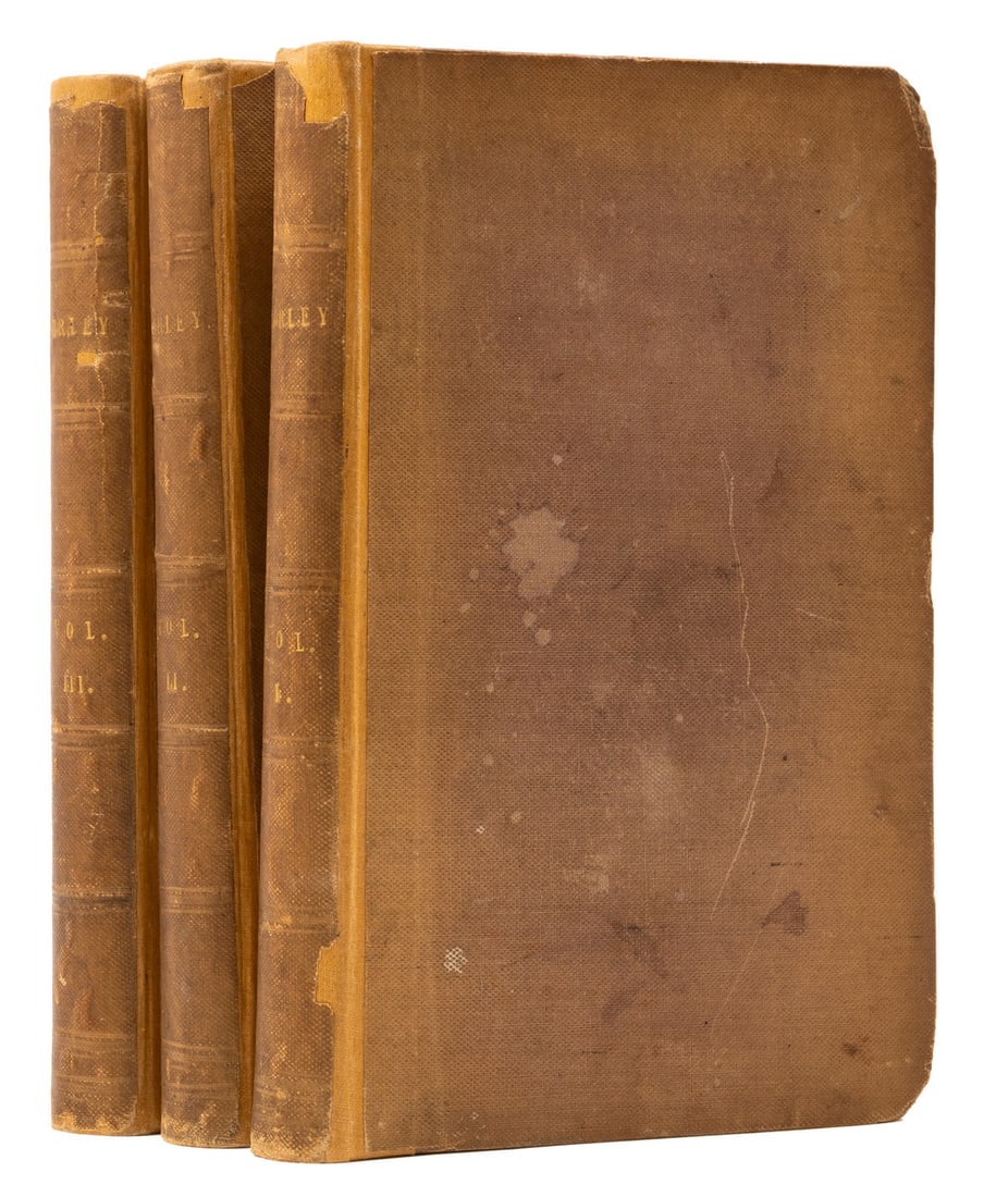 [Brontë (Charlotte)], "Currer Bell". Shirley. A Tale, 3 vol., first edition, Smith, Elder and Co., (1 of 2)
