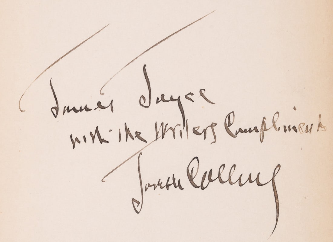 Joyce (James).- Collins (Dr. Joseph) Taking the Literary Pulse, first edition, signed presentation (1 of 1)