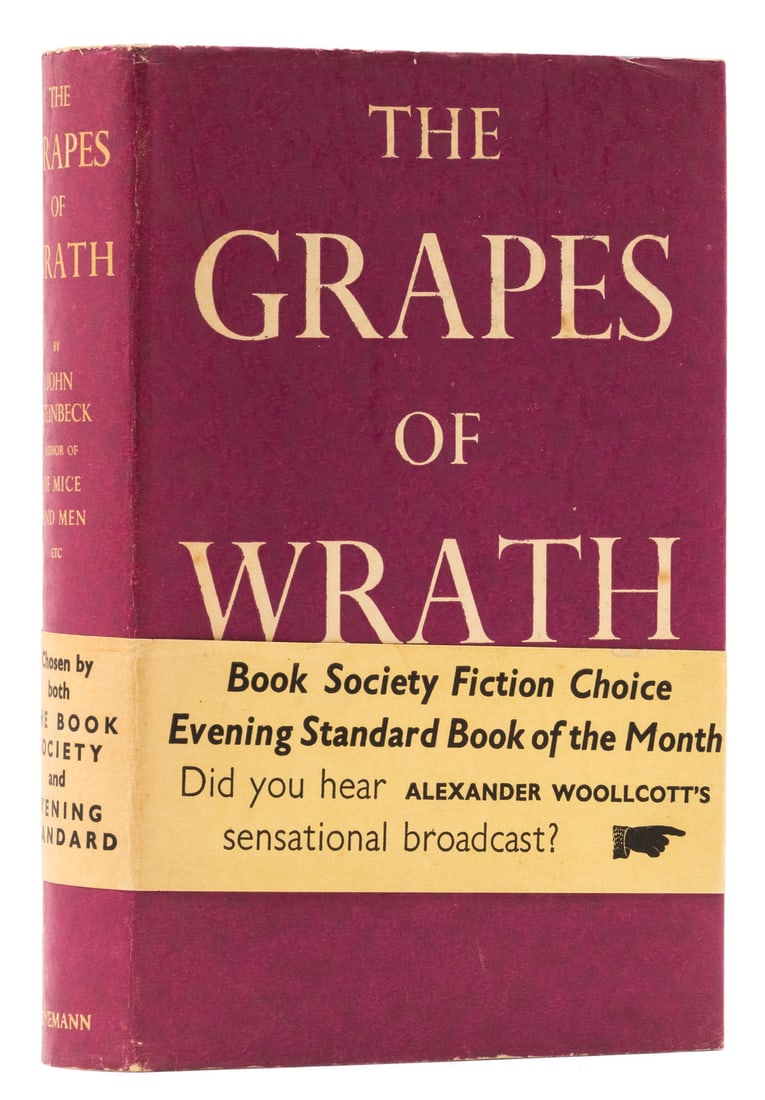 Steinbeck (John) The Grapes of Wrath, first English edition, 1939 (1 of 1)