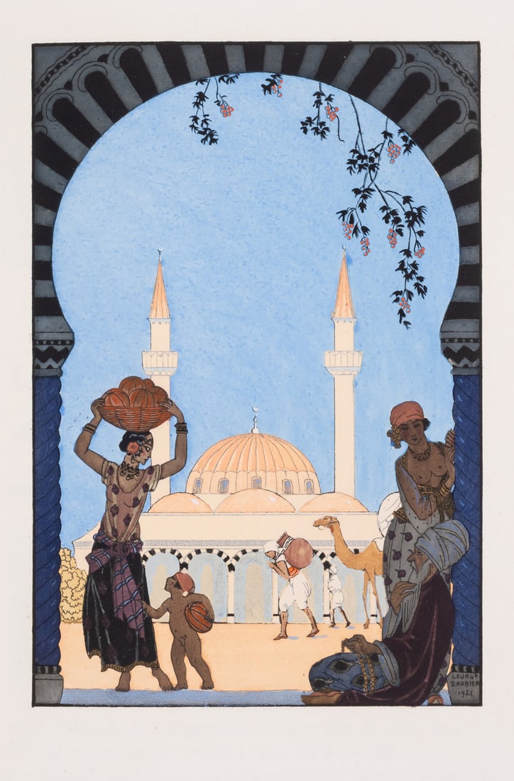 Barbier (George).- Boylesve (René) Le Carrosse aux deux lézards verts, one of 225 copies, pochoir (1 of 1)