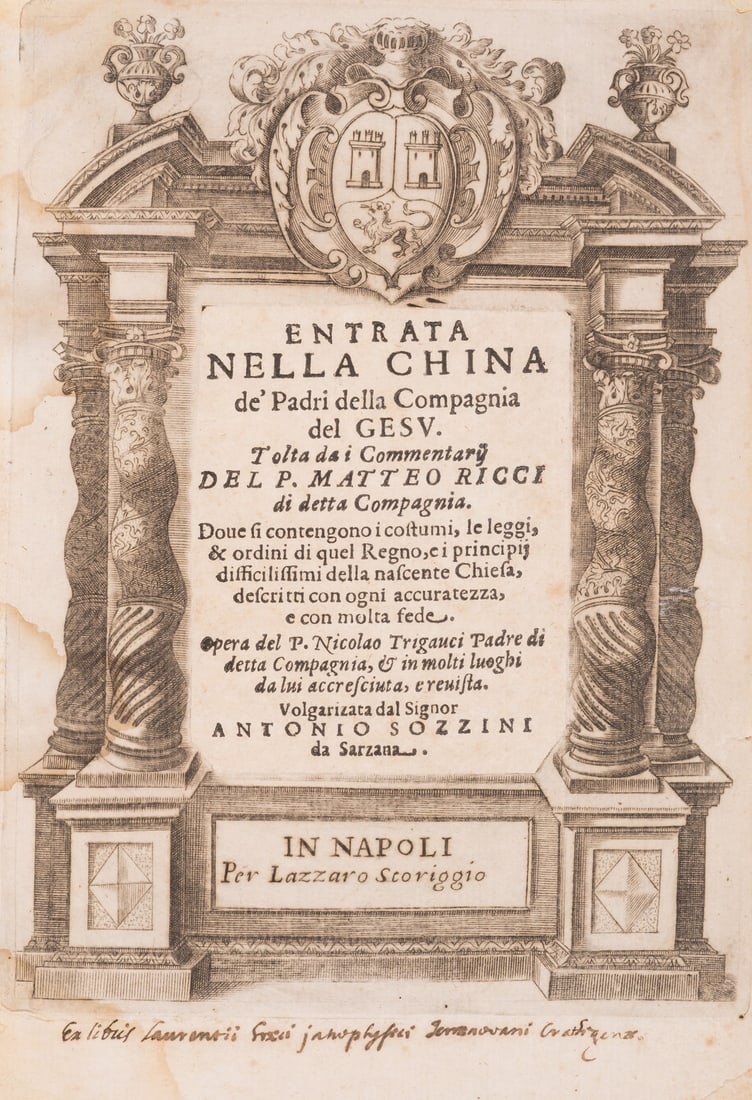 China.- Ricci (Matteo) Entrata nella China de'Padri della Compagnia del Gesu, edited by Nicolas (1 of 1)