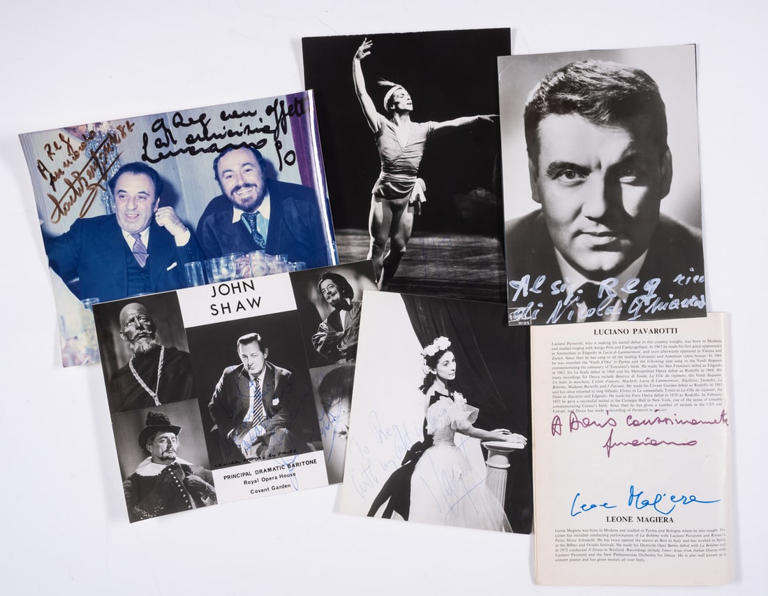 Autographs.- A collection of c.50 photographs signed by opera and ballet stars, 1960s-80s; and 4 (1 of 5)