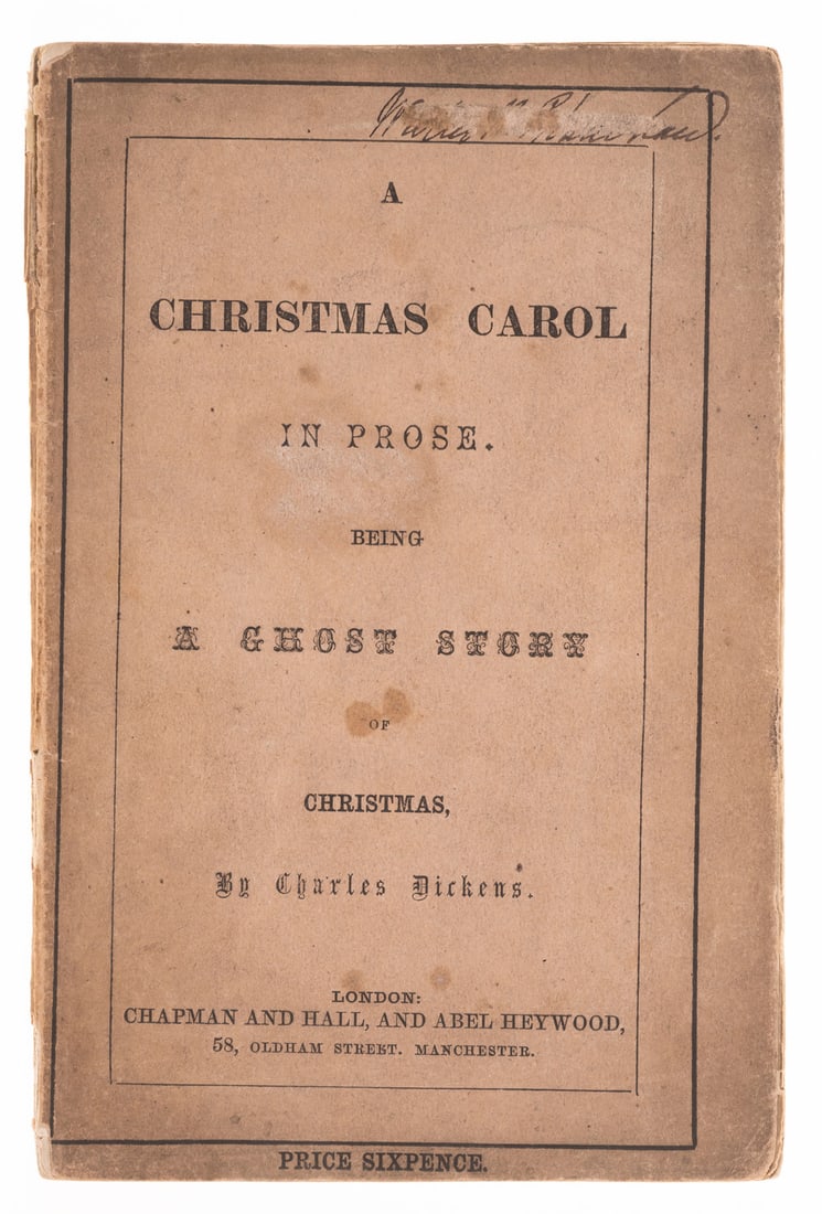 Dickens (Charles) A Christmas Carol. In Prose. Being a Ghost Story of Christmas, extremely rare, (1 of 1)