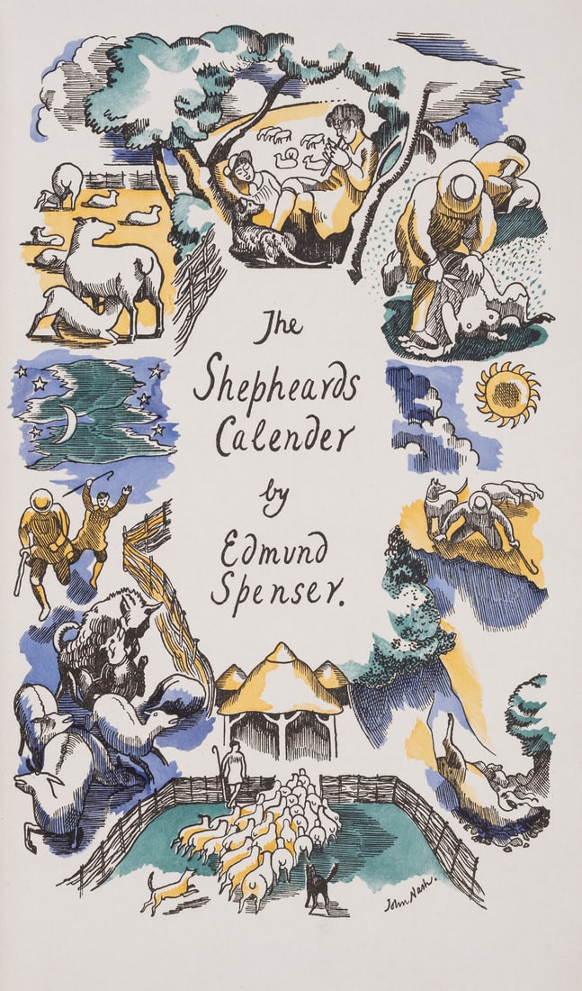 Cresset Press.- Spenser (Edmund) The Shepheardes Calender, one of 350 copies, pochoir title & (1 of 1)