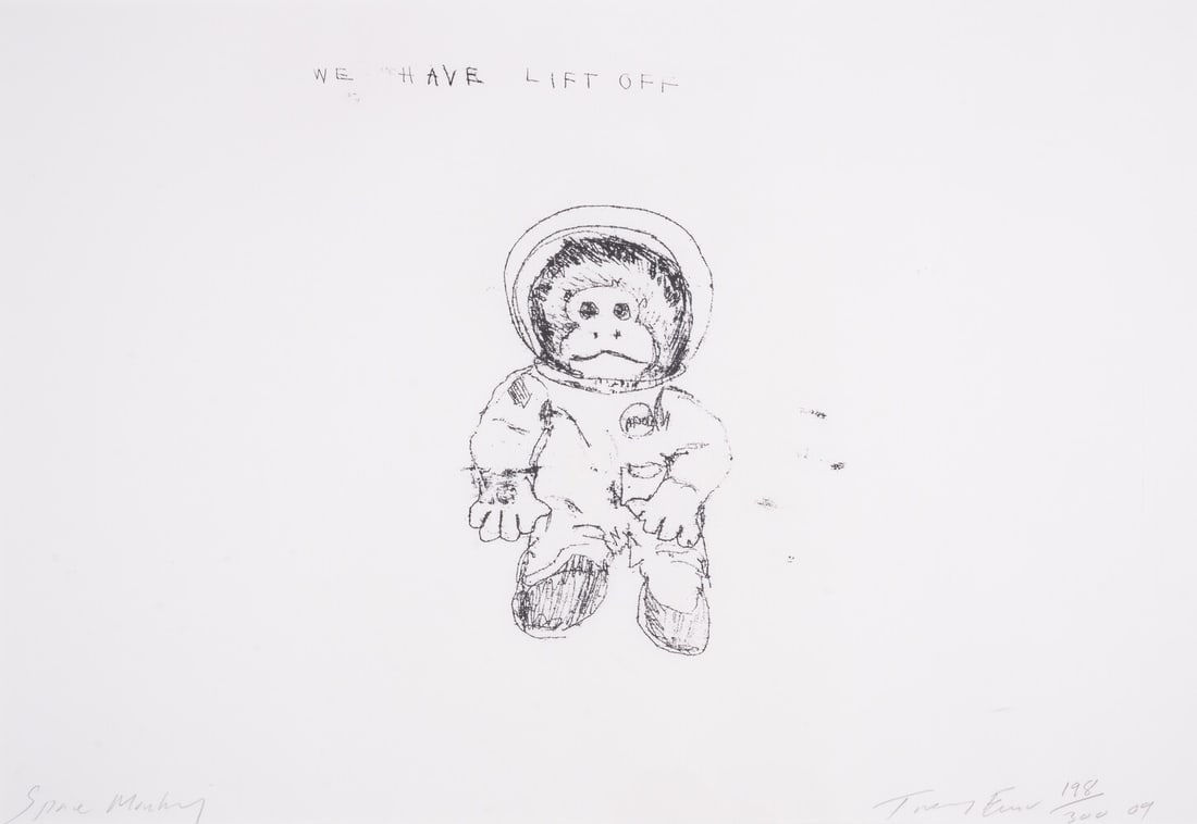 Tracey Emin (b.1963) Space Monkey: Tracey Emin (b.1963)Space Monkey Polymer gravure etching, 2009, signed, titled and dated in pencil, numbered from the edition of 300, published by the artist, for the 241st Royal Academy Summer Exhibi