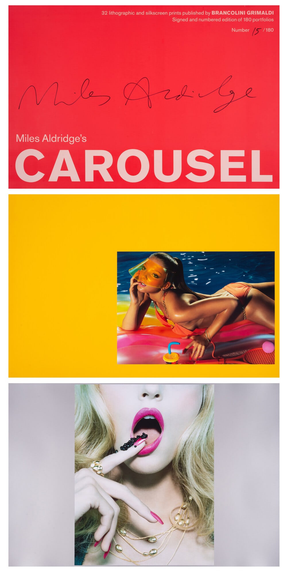Miles Aldridge (b.1964) Carousel: Miles Aldridge (b.1964)Carousel The complete portfolio, 2001-2012, comprising 32 lithographs and screenprints in colours, signed in black ink on the title page, numbered from the edition of 180, print
