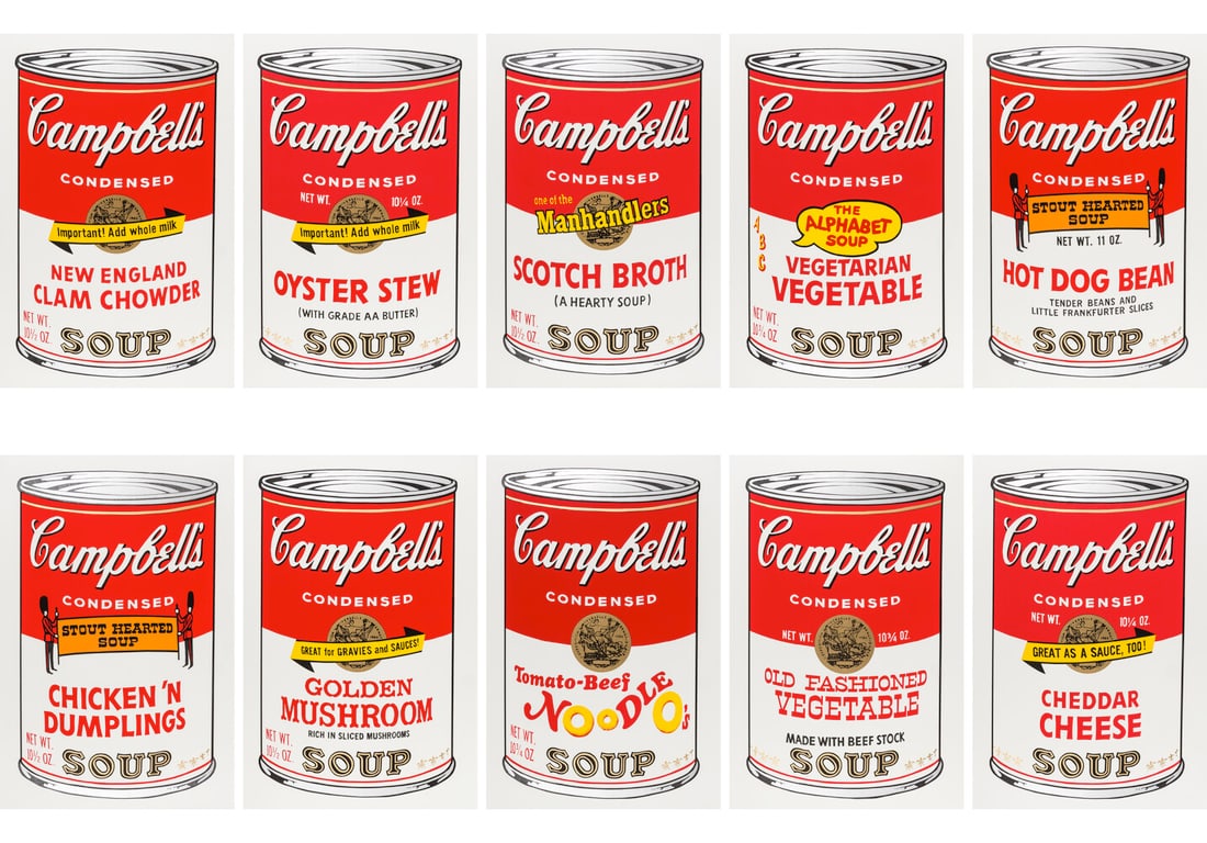 Andy Warhol (1928-1987) after. Soup Can II (Sunday B. Morning) (set of ten) (1 of 11)