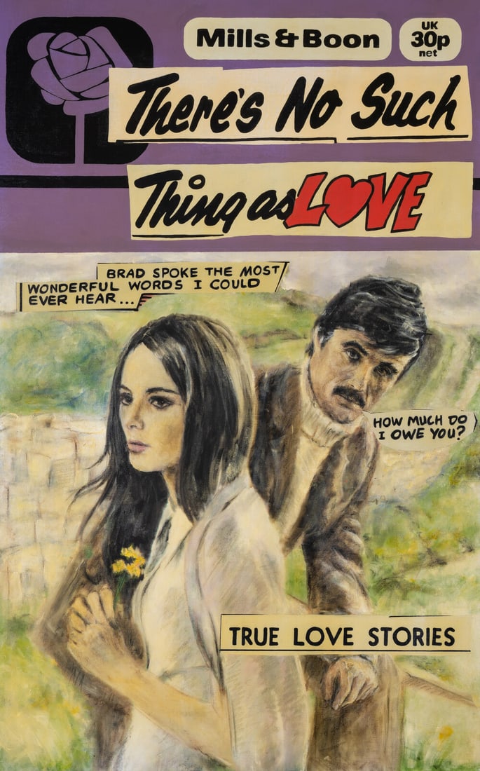 The Connor Brothers (b.1968) There's No Such Thing as Love (Unique Painting): The Connor Brothers (b.1968)There's No Such Thing as Love (Unique Painting)Oil on canvas, 2013, signed and dated in black ink verso, overall 1210 x 760mm (47 3/4 x 30in) This lot is sold subject to Ar