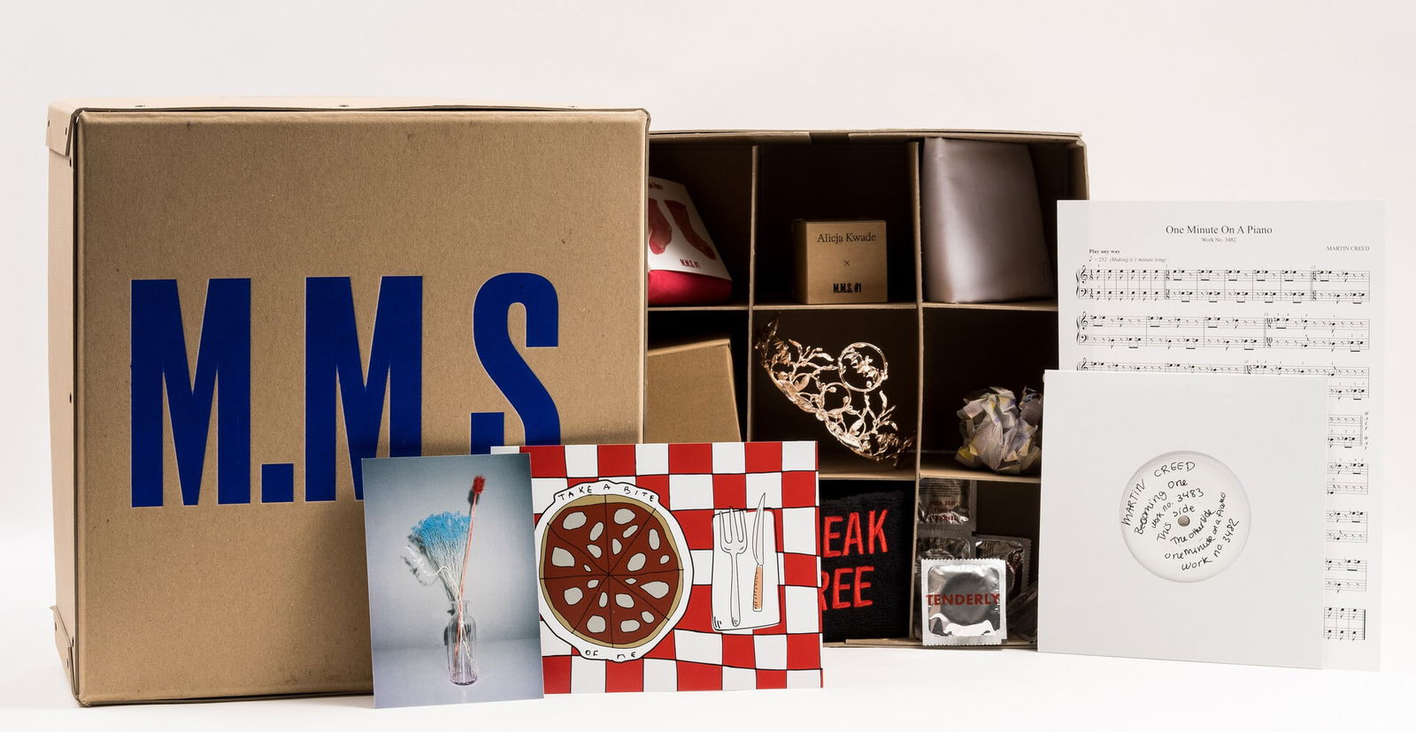 Various Artists M.M.S. #1 (Much. More. Shit.): Various Artists M.M.S. #1 (Much. More. Shit.) The complete portfolio, 2021, including works by Alexander Tovborg, Alicja Kwade, Daniel Buren, Hesselholdt & Mejlvang, Jenny Holzer, Jeppe Hein, Kath