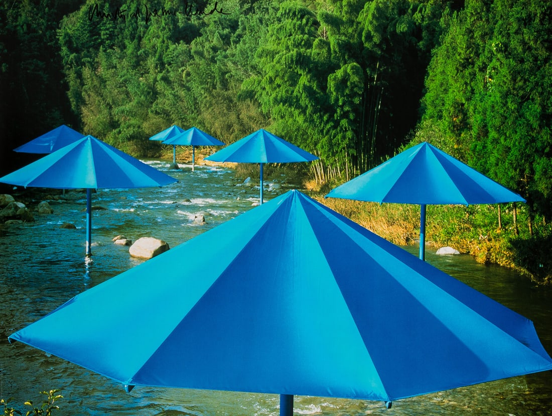 Christo & Jeanne-Claude (1935-2020 and 1935-2009) The Umbrellas, Japan-USA 1984-1991, Ibaraki, (1 of 1)