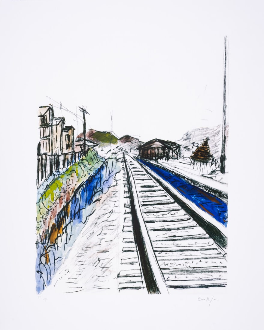 Bob Dylan (b.1941) Train Tracks (White), from The Drawn Blank Series (2010) (1 of 1)