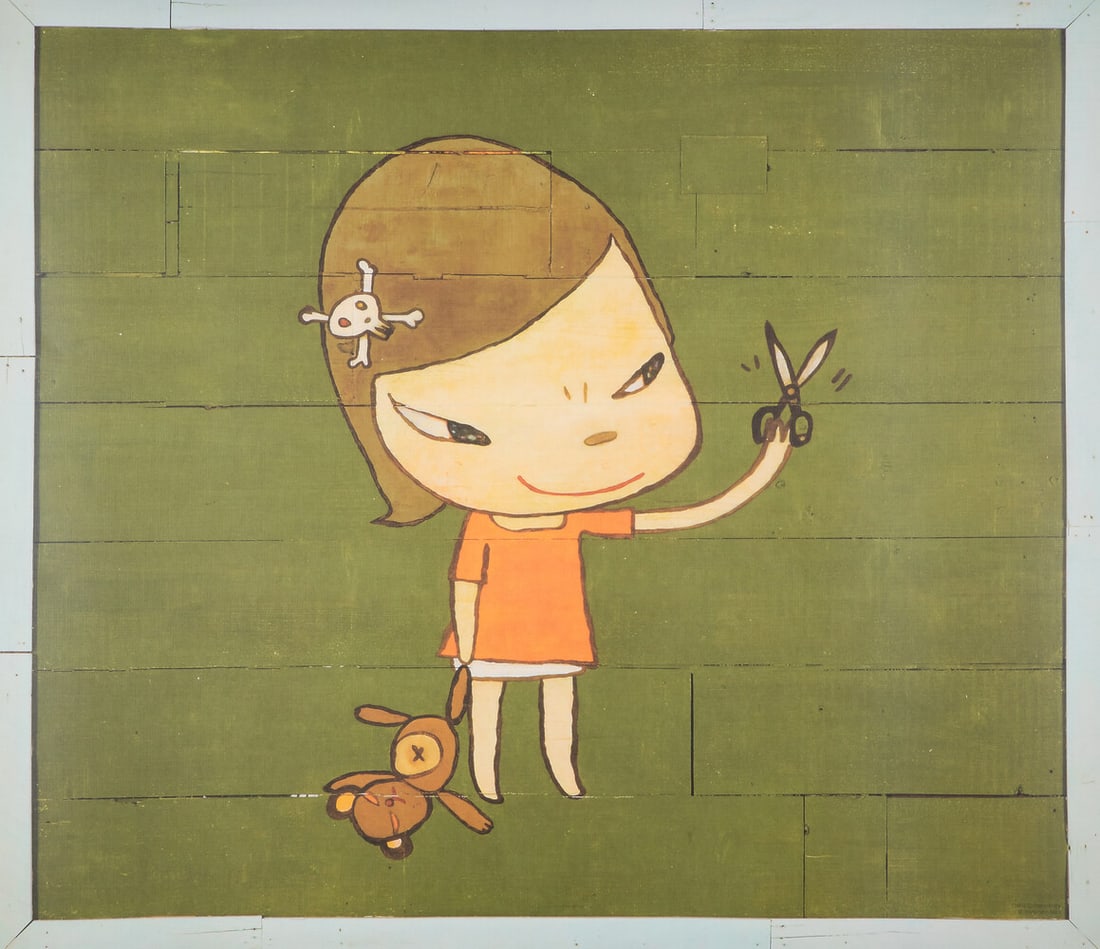 Yoshitomo Nara (b.1959) Real One: Yoshitomo Nara (b.1959) Real One Offset lithograph printed in colours, 2021, from the open edition, published by Dallas Contemporary, Dallas, on wove paper, the full sheet printed to the edges, shee