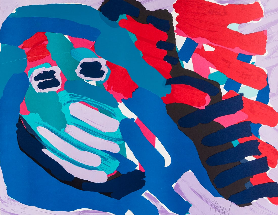 Karel Appel (1921-2006) Another Blue Head Again (1 of 1)