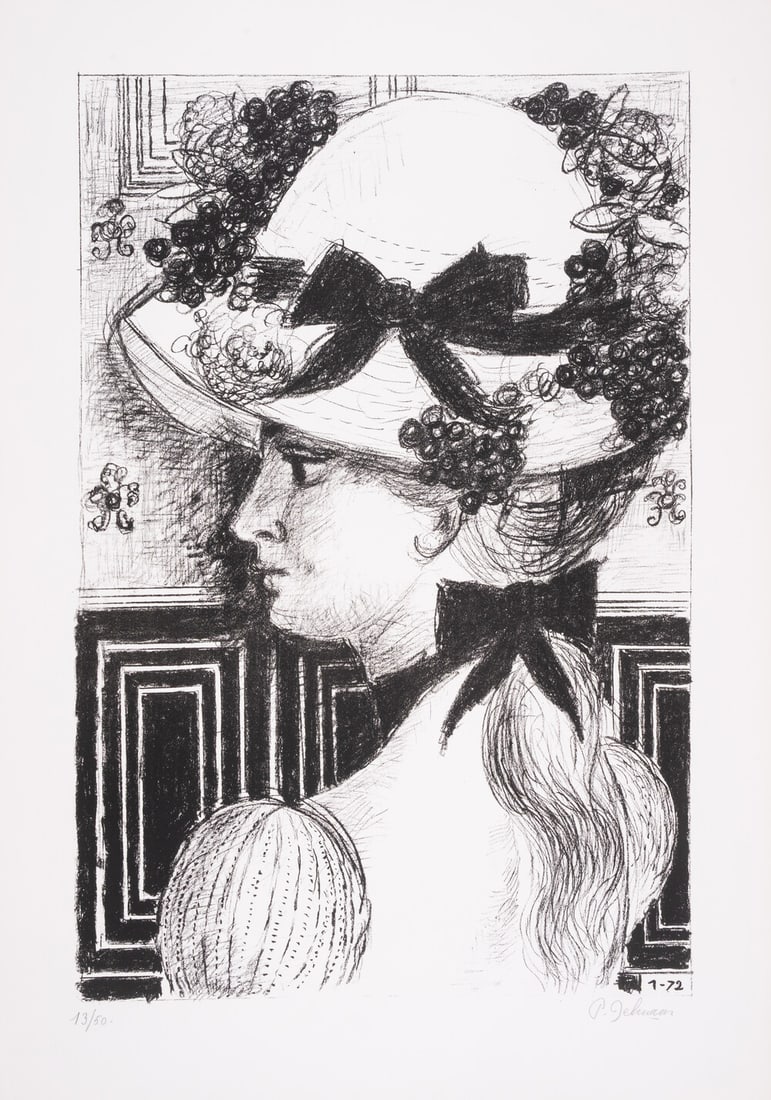 Paul Delvaux (1897-1994) Chapeau 1900 (Jacob 61) (1 of 1)