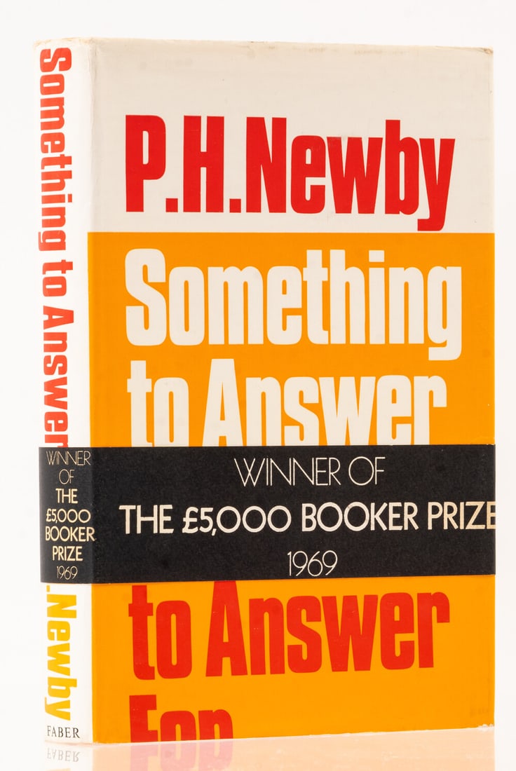 Newby (P. H.) Something to Answer For, first edition, autographed signed postcard, 1968. (1 of 2)