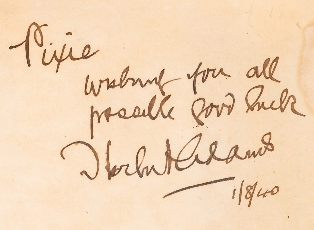 Adams (Herbert) The Bluff!, first edition, signed presentation inscription from the author, The (1 of 1)