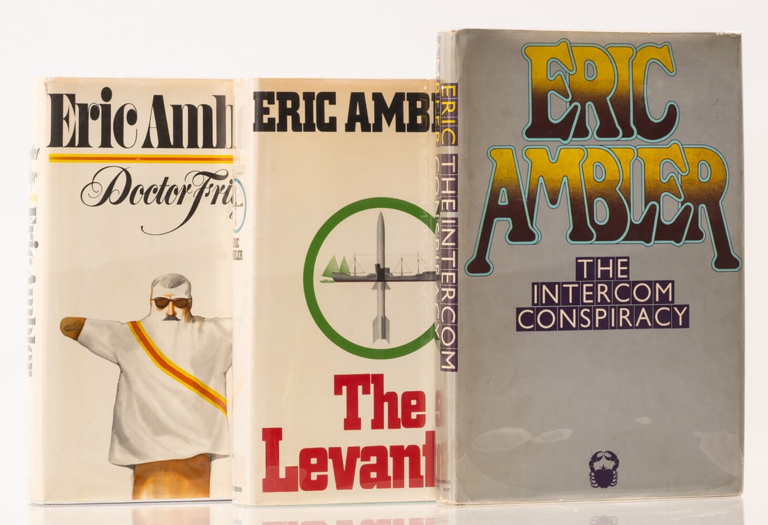 Ambler (Eric) The Intercom Conspiracy, first edition, signed presentation inscription from the: Ambler (Eric) The Intercom Conspiracy, light browning to endpapers, jacket spine ends and corners a little chipped, light creasing to head and foot, 1970; Th
