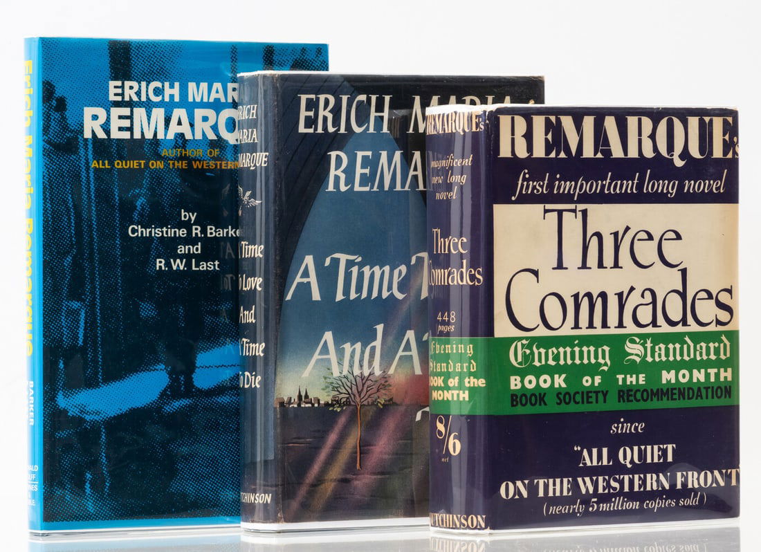 Remarque (Erich Maria) Three Comrades, first English edition, [1937]; and 2 others by or related to (1 of 1)