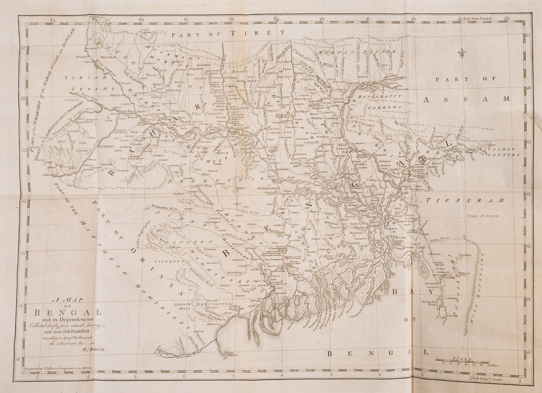 Bolts (William) Considerations on India Affairs; particularly respecting the present state of Bengal: Bolts (William) Considerations on India Affairs; particularly respecting the present state of Bengal and its dependencies, second edition, half-title, folding eng