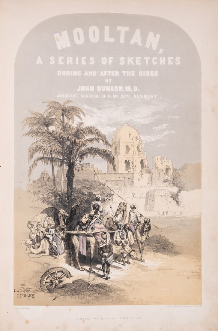Dunlop (John) Mooltan, during and after the Siege, first edition, tinted lithographed plates, 1849: Dunlop (John) Mooltan, during and after the Siege, first edition, tinted lithograph