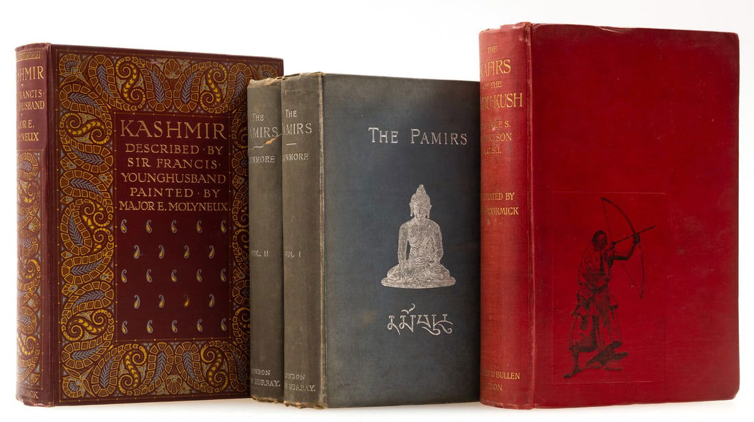 Robertson (Sir George Scott) The Káfirs of the Hindu-Kush, first edition, original red cloth, 1896: Robertson (Sir George Scott) The Káfirs of the Hindu-Kush, first edition, folding colour map, plates and illustratio