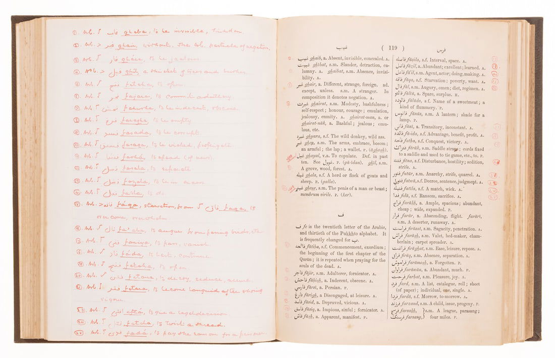 Bellew (Henry Walter) A Dictionary of the Pukkhto or Pukshto Language, first edition, interleaved: Bellew (Henry Walter) A Dictionary of the Pukkhto or Pukshto Language..., 2 parts in 1, first edition, half-title,