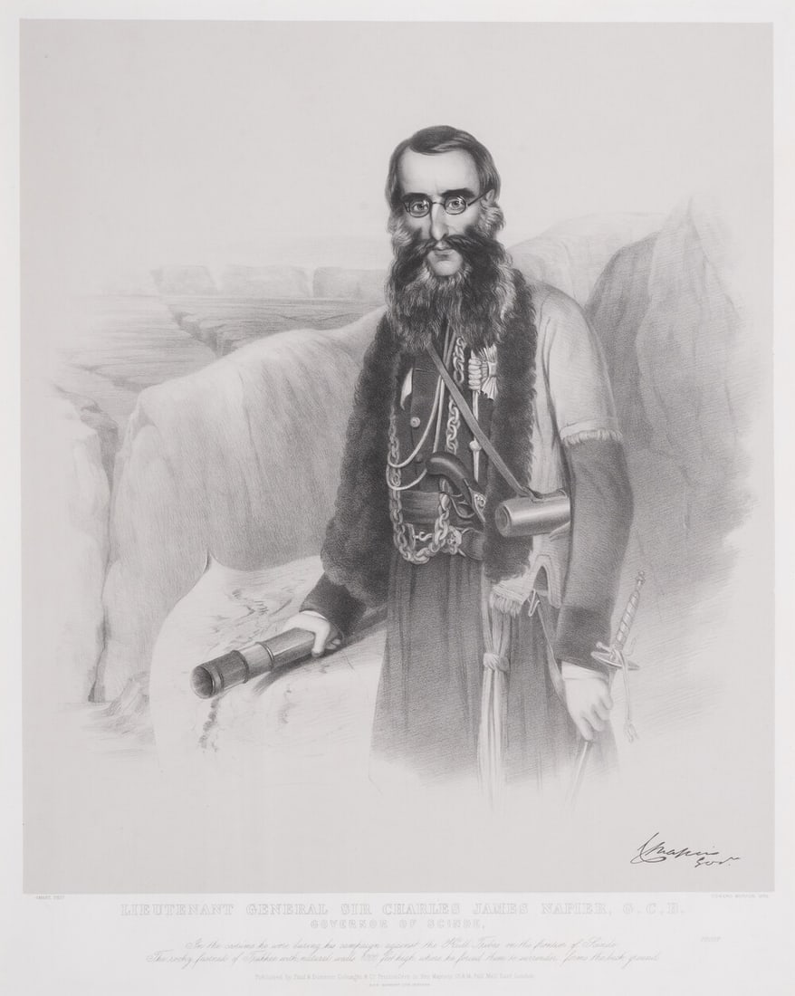 Commander-in-Chief in India.- Morton (Edward) Lieutenant General Sir Charles James Napier, Governor: Commander-in-Chief in India.- Morton (Edward) Lieutenant General Sir Charles James Napier, Governor of Scinde, lithograph, proof impression,
