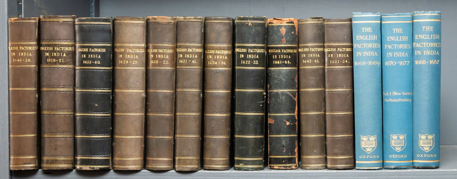 Foster (Sir William) The English Factories in India 1618-1621 [- 1670-1677], 14 vol., the author's: Foster (Sir William) The English Factories in India 1618-1621 [a continuous run to 1670-1677], 14 vol., first edition