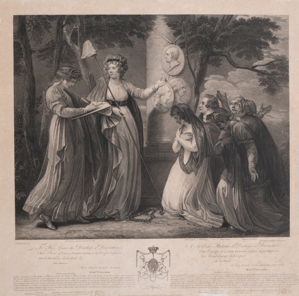 Impeachment of Warren Hastings.- Pollard (Robert) India Vindicated, after Thomas Stothard,: Impeachment of Warren Hastings.- Pollard (Robert) India Vindicated, after Thomas Stothard, etching and engraving, lettered in English and Fr