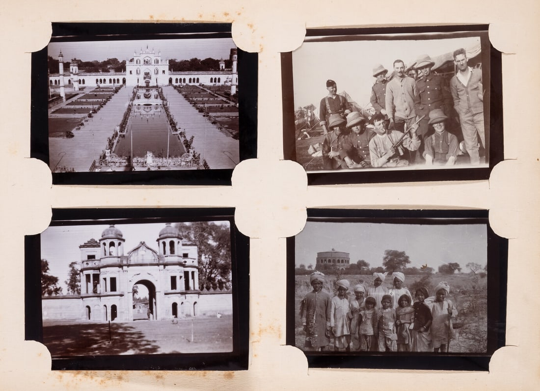 Lucknow.- [Photograph Album taken by a British soldier in and around Lucknow], [c.1910]; and 5 other (1 of 2)