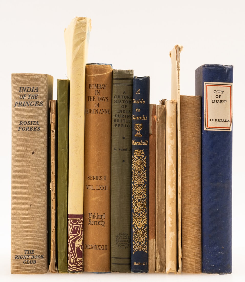 Sharma (Vishwnath) Glimpses of Mandu, 1943; and others on India (14): Sharma (Vishwnath) Glimpses of Mandu, plates, light spotting, original paper wrappers, backstrip beginning to split, light spotting, slight creasing to edges