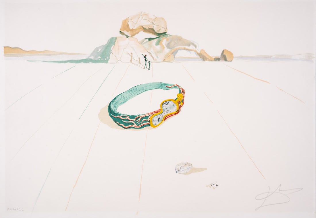 Salvador Dalí (1904-1989) Desert Bracelet, from Time (Field 76-1D; 1483c): Salvador Dalí (1904-1989) Desert Bracelet, from Time (Field 76-1D; 1483c) Lithograph printed in colours, 1976, signed in pencil, numbered from the edition of 200 in roman numerals, printed by A