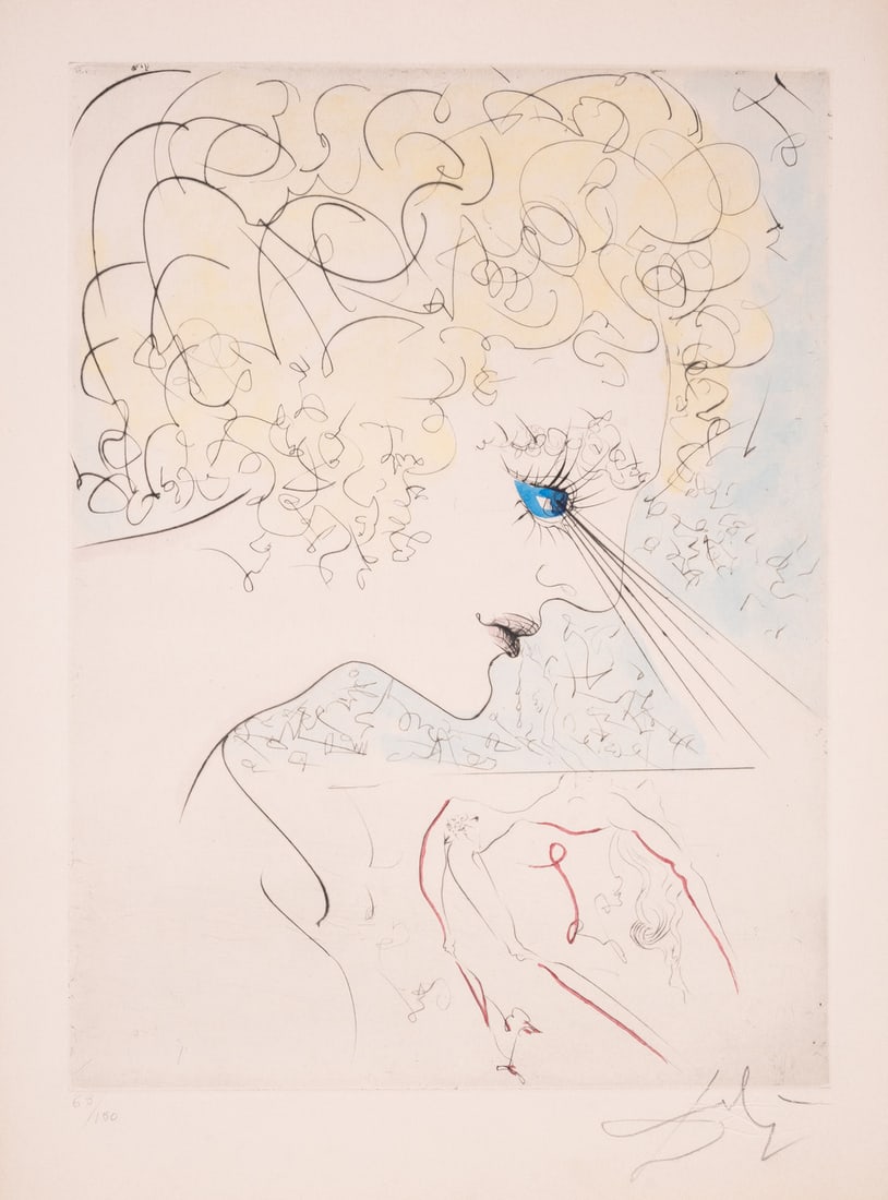 Salvador Dalí (1904-1989) La Tête, La Venus aux Fourrures (Field 68-6O; M&L 369)