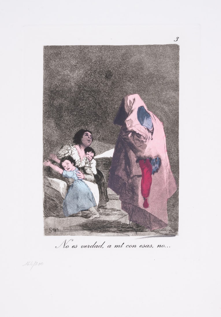 Salvador Dalí (1904-1989) No Es Verdad, A Mi Con Esas, Plate 78, From Les Caprices de Goya de Dalí (1 of 1)