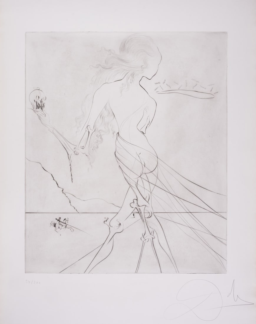 Salvador Dalí (1904-1989) Hommage à Klimt (Field 74-6; M&L 718a): Salvador Dalí (1904-1989)Hommage à Klimt (Field 74-6; M&L 718a) Etching, 1974, signed in pencil, numbered from the edition of 300, printed by Fischer, published by Molden-Verlag, on