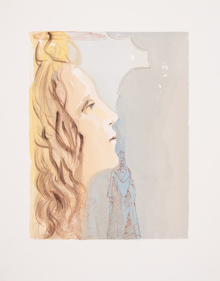 Salvador Dalí (1904-1989) La Plus Grande Beauté de Béatrice, from La Divine Comédie (M&L 1113;: Salvador Dalí (1904-1989) La Plus Grande Beauté de Béatrice, from La Divine Comédie (M&L 1113; Field p.189) Two decomposition prints of the same title, 1960, one woodcu