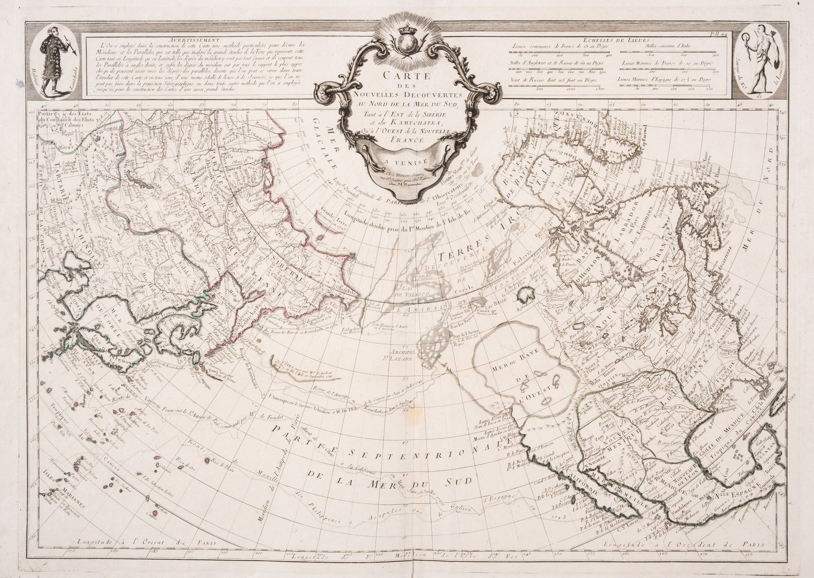 Alaska and the Pacific Northwest.- Santini (Francois) Carte des Nouvelles Decouvertes au Nord de la (1 of 1)