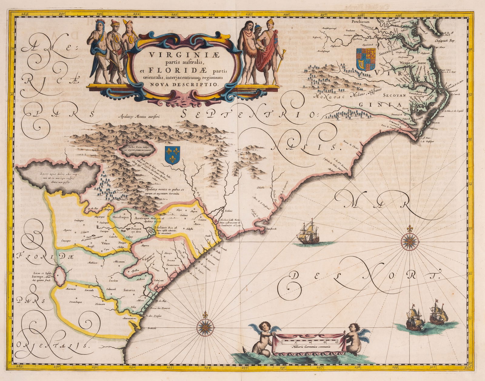 America.- Florida.- Jansson (Jan) Virginiae Partis Australis, et Floridae Partis Orientalis, (1 of 1)