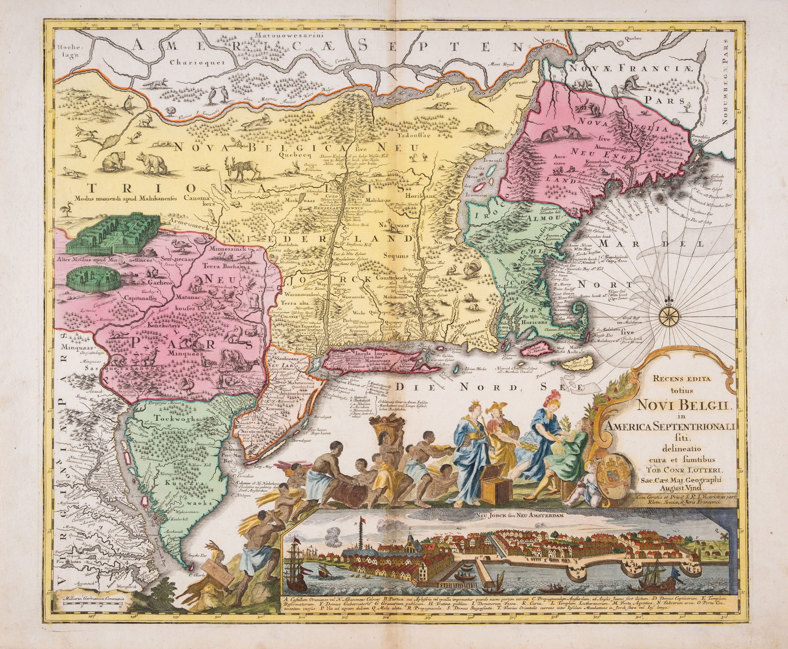 America.- Seutter (Matthäus) Recens Edita Totius Novi Belgii, in America Septentrionali Siti, (1 of 1)