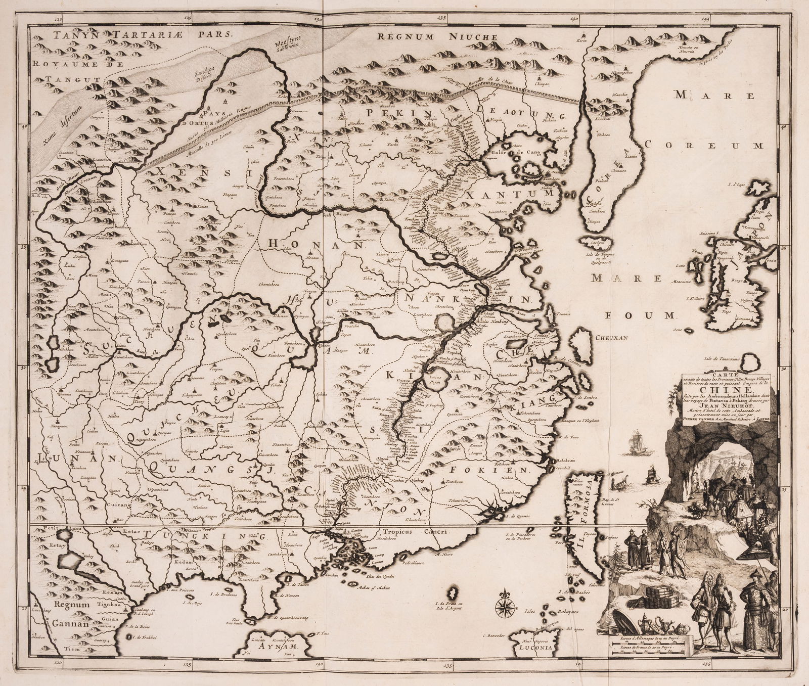 China.- Aa (Pieter van der) Carte exacte de toutes le Provinces, Villes, Bourgs, Villages et (1 of 1)