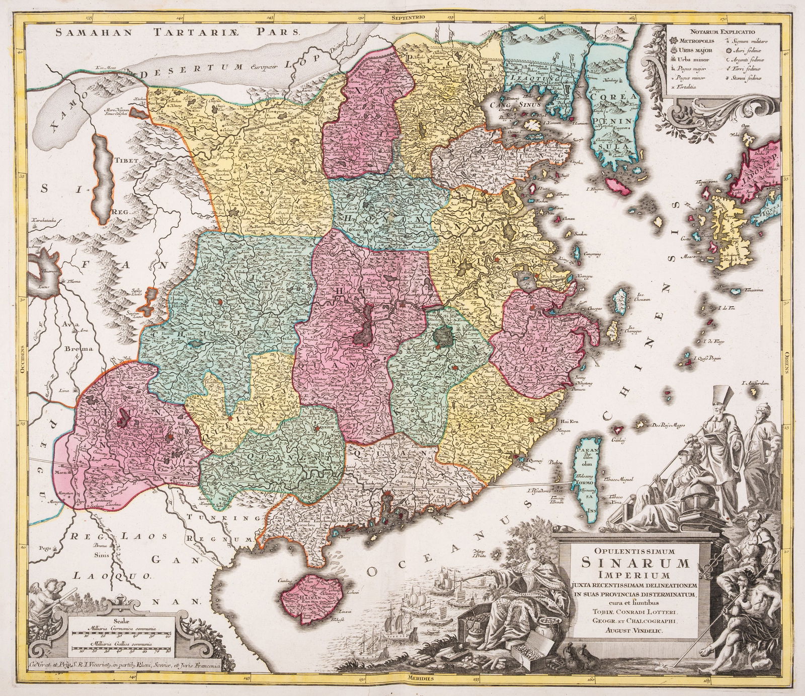 China.- Lotter (Tobias Conrad) Opulentissimum Sinarum Imperium..., engraved map, [c. 1760] (1 of 1)