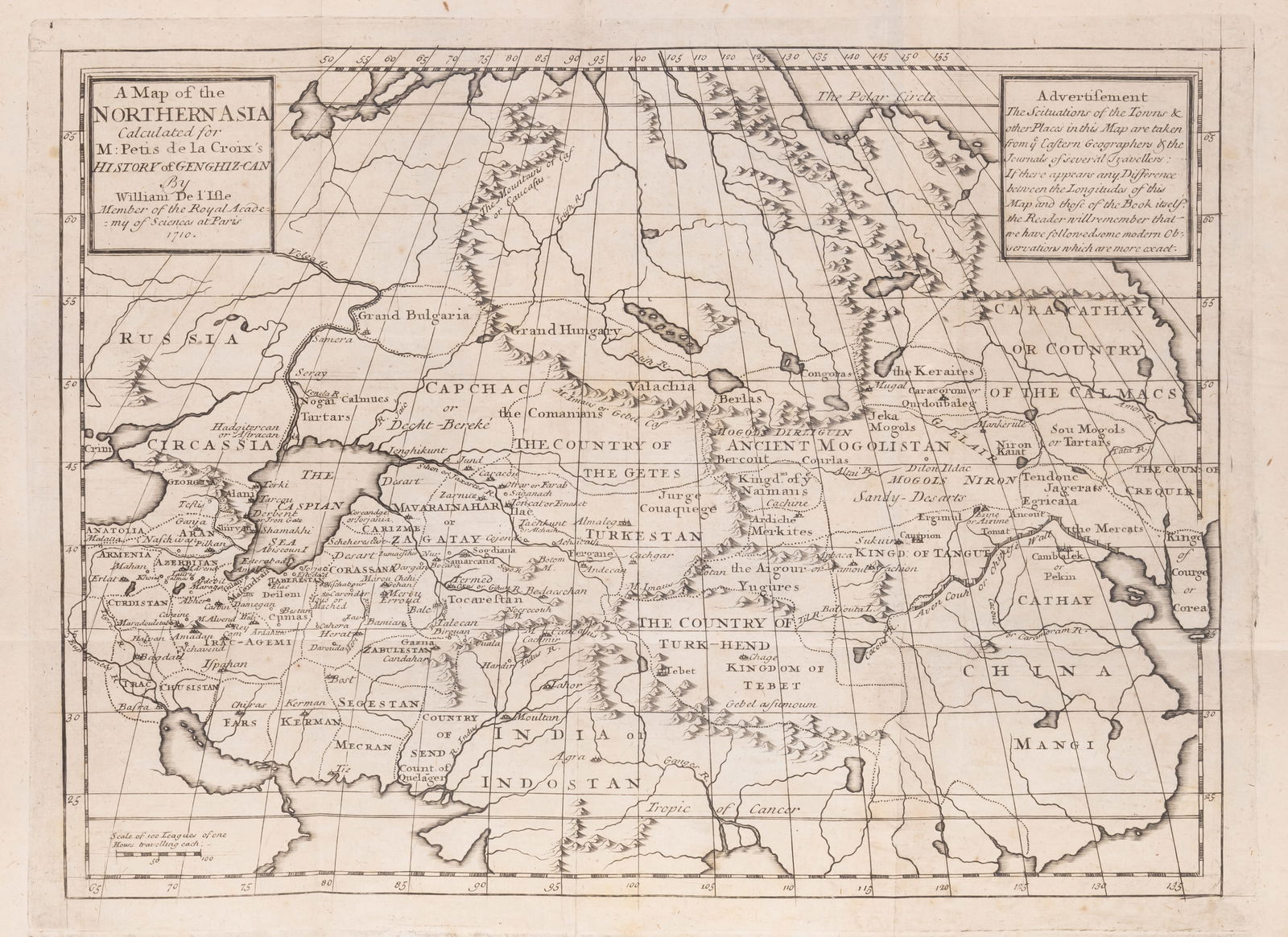 China.- Petis de la Croix (François) The History of Genghizcan the Great, First Emperor of the (1 of 2)
