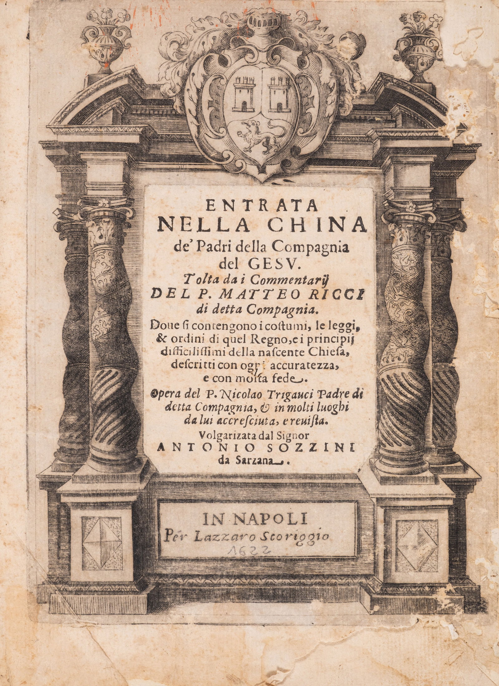 China.- Ricci (Matteo) Entrata nella China de'Padri della Compagnia del Gesu, translated by Nicolas (1 of 1)
