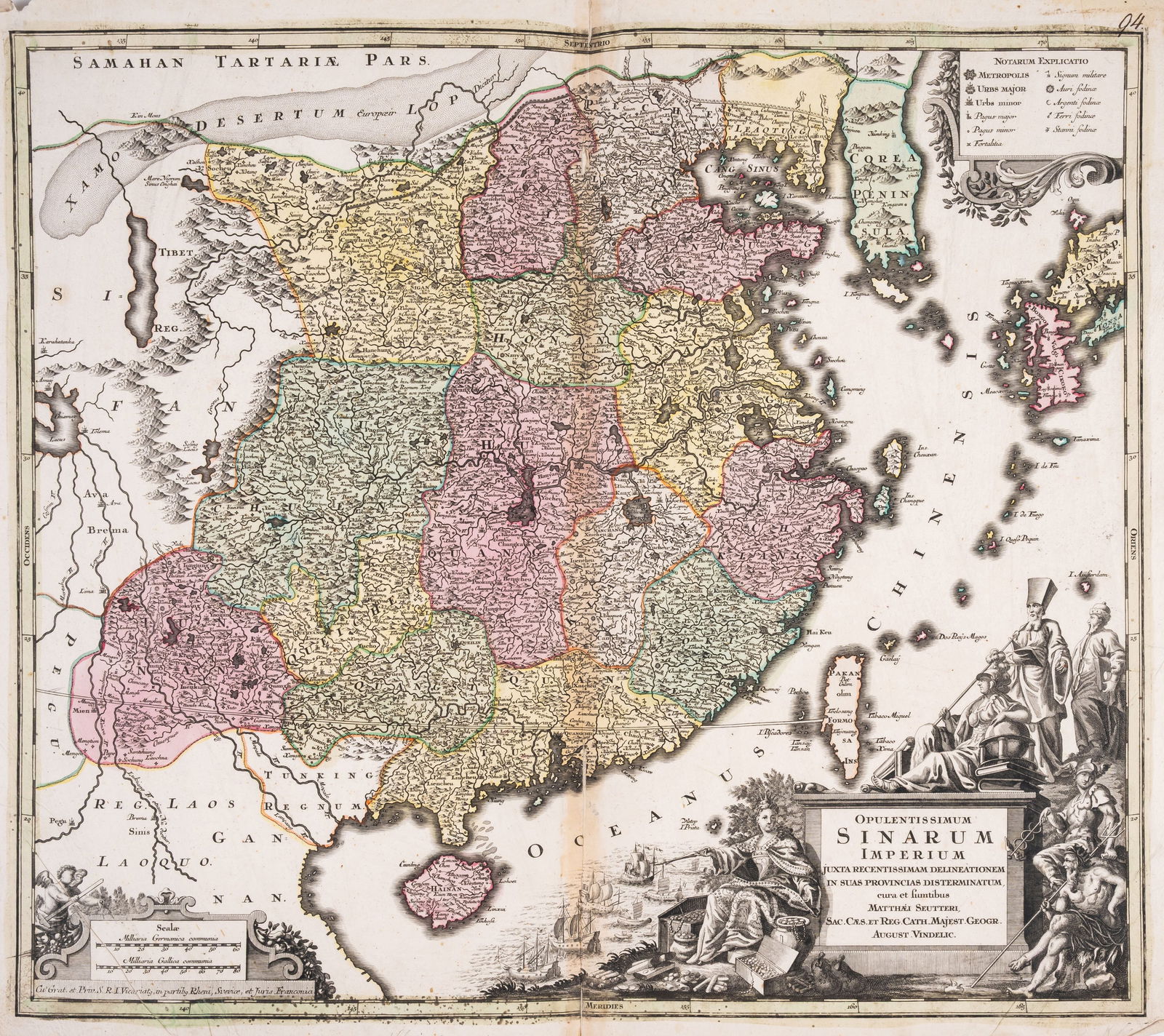 China.- Seutter (Matthäus) Opulentissimum Sinarum Imperium..., engraved map, [c.1740s] (1 of 1)