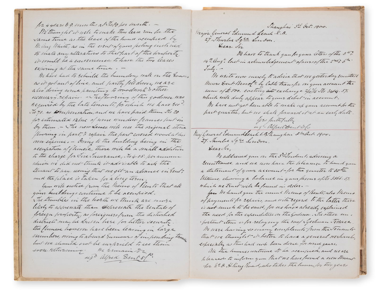 China, Shanghai.- Shanghai Property - Outward Correspondence Respecting the Shanghai Property (1 of 1)