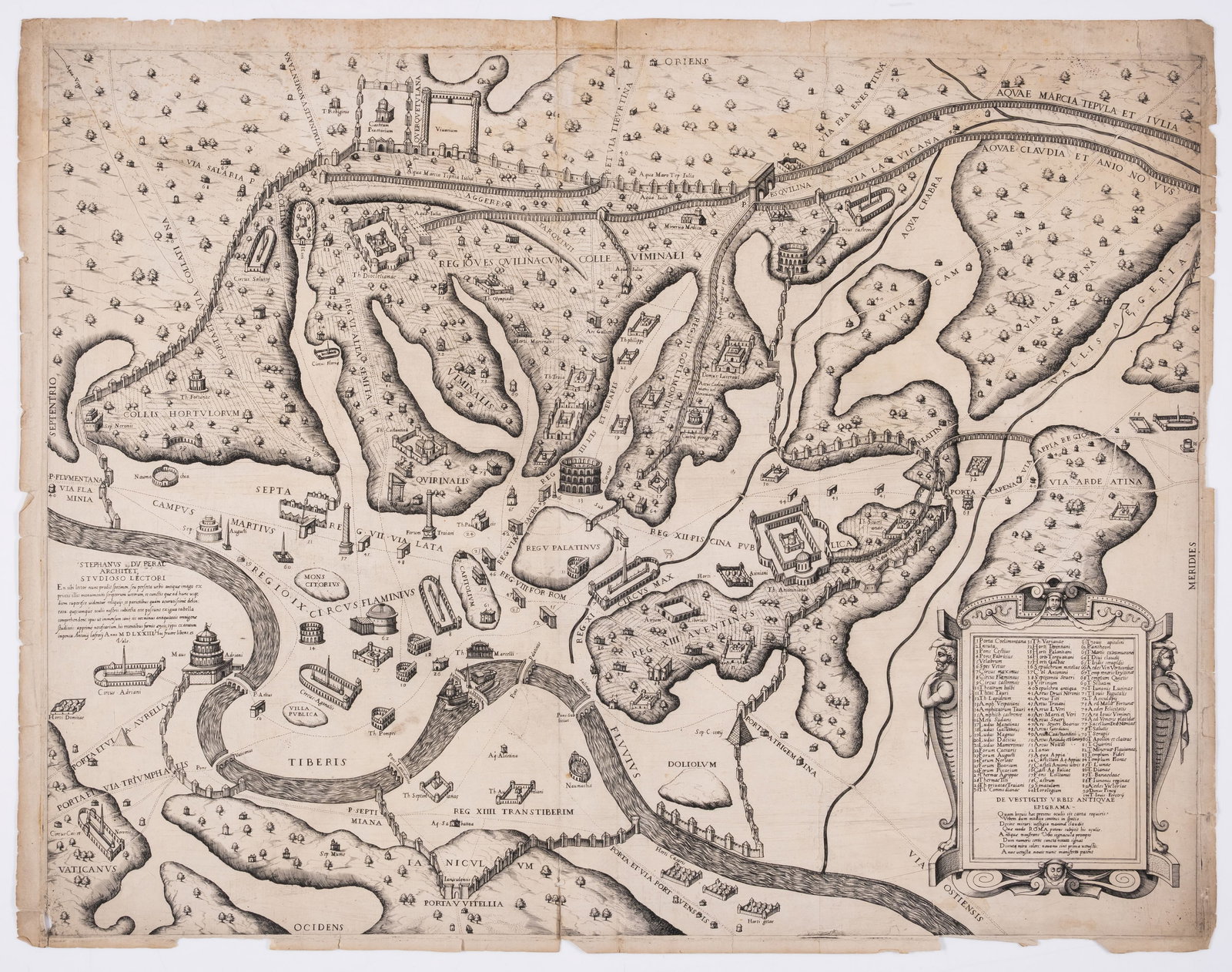 Italy.- Lafreri (Antonio) [Rome] Stephanus du Perac Architet Studioso Lectori..., engraved plan, (1 of 1)