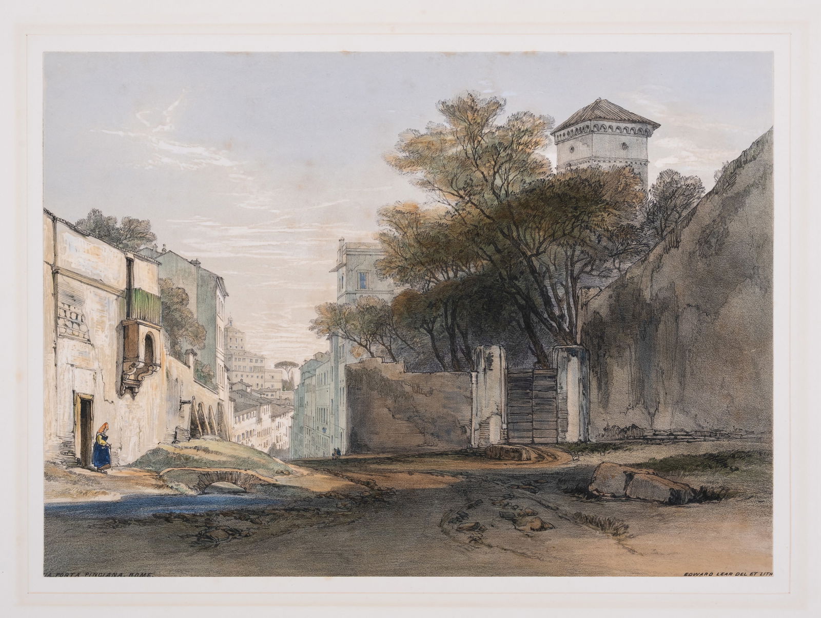 Italy.- Lear (Edward) Two views, from 'Views of Rome and its Environs', lithographs, [c.1840] (2) (1 of 1)