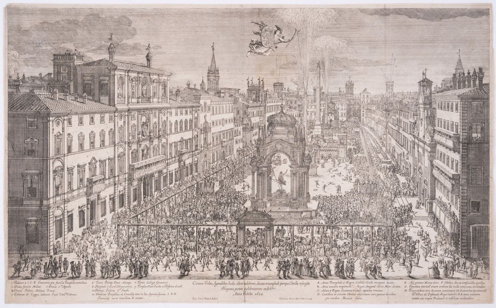Italy.- Piazza Navona, Rome.- Barrière (Dominique) Circum vrbis, agonalibus ludis olim caelebrem, (1 of 1)