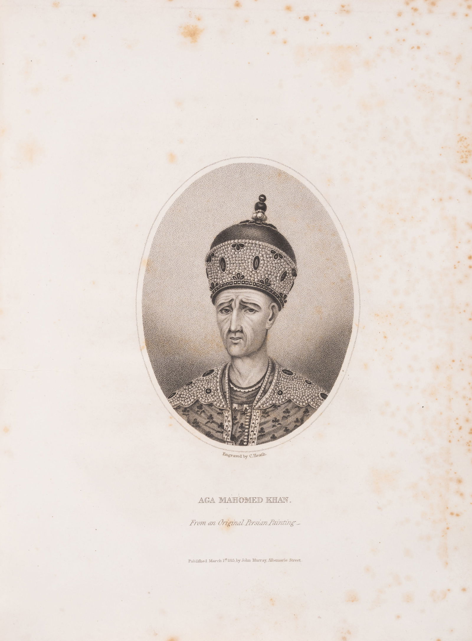 Levant.- Malcolm (Col. Sir John) The History of Persia, from the Most Early Period to the Present: Levant.- Malcolm (Col. Sir John) The History of Persia, from the Most Early Period to the Present Time, first edition, half-titles (vol. 1 detached and loosely inserted), 22 engraved plates, one foldi